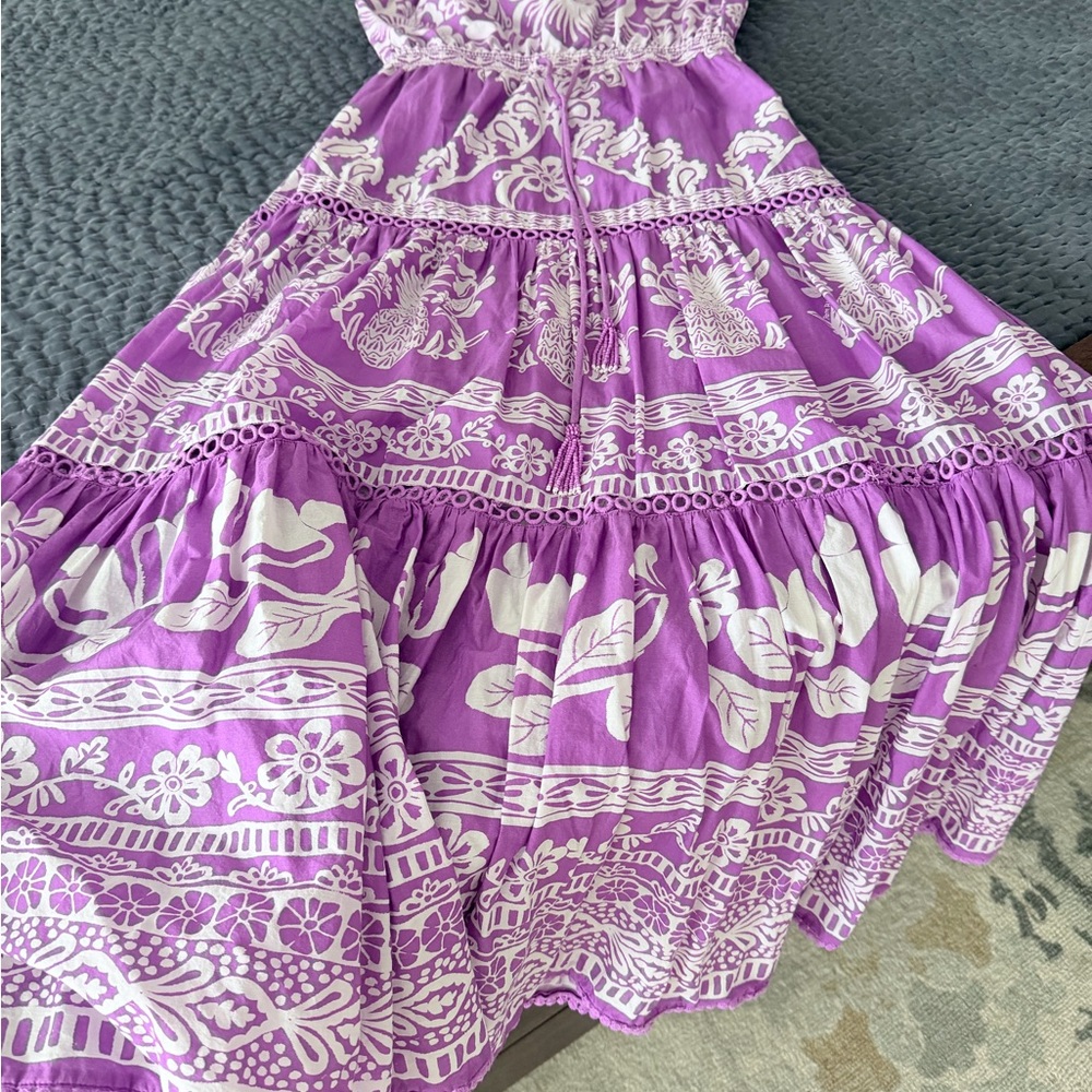 FARM Rio Purple Dress with White Floral Pattern - Picture 3 of 10